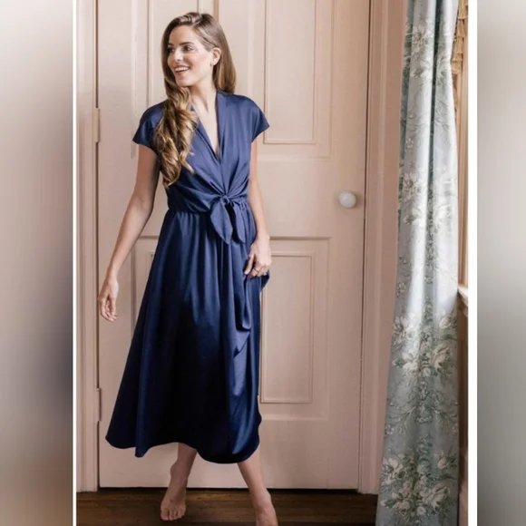 knee length dresses for ladies Stine Goya Gathered Long Sleeve Midi Dress